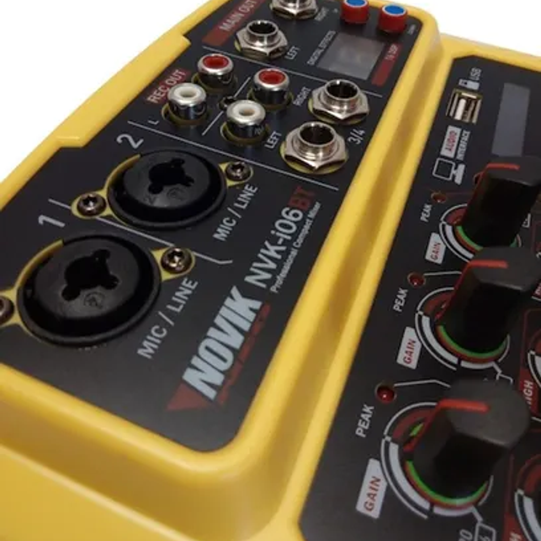 Consola de Audio con Interfaz - Novik NVK i06 - Amarillo 2