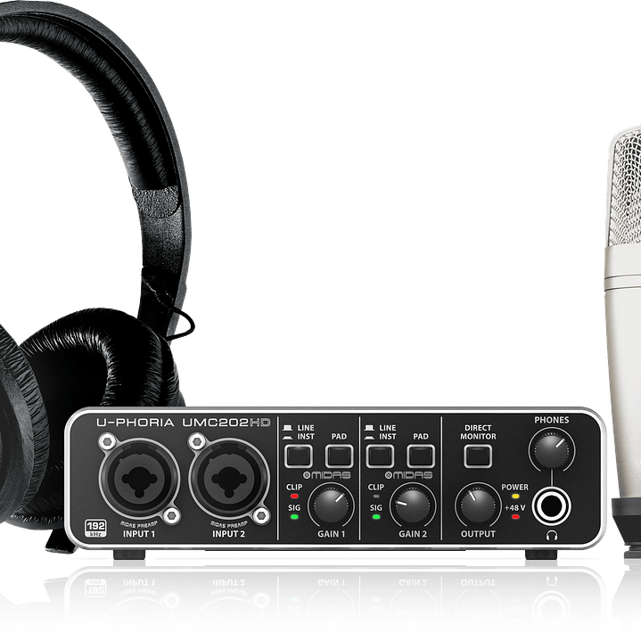 Pack Interfaz Behringer U-phoria Studio PRO 1