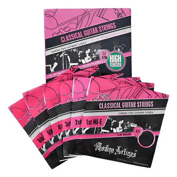 Cuerdas para Guitarra Clásica - Medina Artigas SET 470H - Todas Entorchadas 3