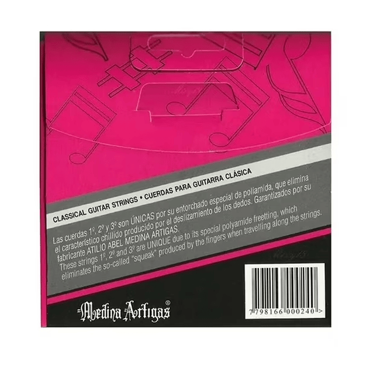 Cuerdas para Guitarra Clásica - Medina Artigas SET 470H - Todas Entorchadas 4