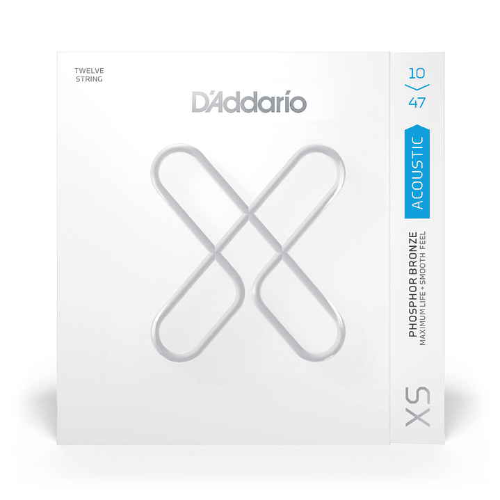 Cuerdas Guitarra Acústica 12 Cuerdas - D'addario XSAPB1047-12 2