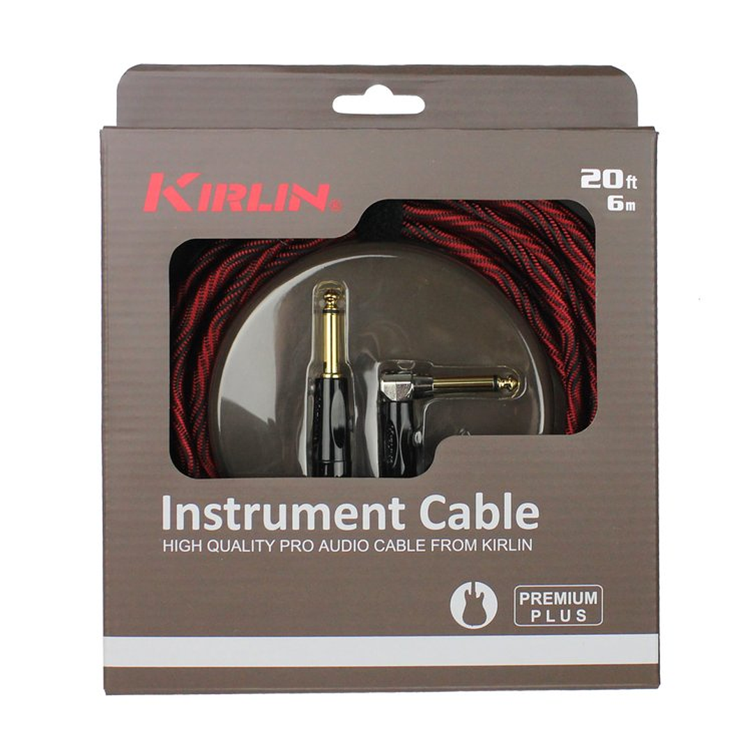 Cable de Instrumento 6m - Kirlin IWB-202BFGL-6-WBR ROJO 5