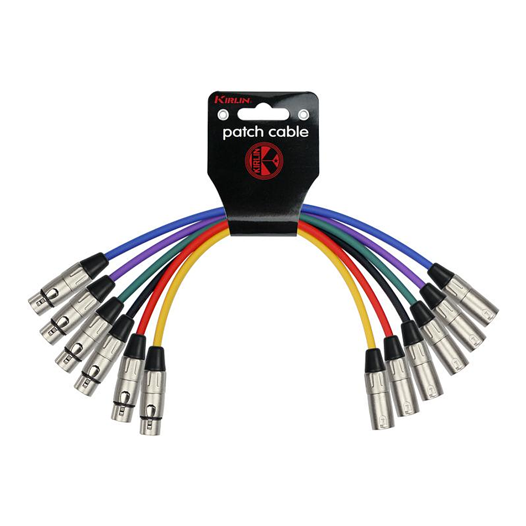 Set 6 Cables XLR para Microfono - Kirlin MP6-480-0.3 SET 1