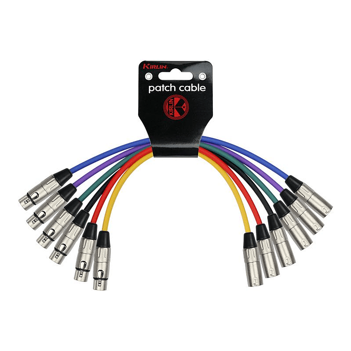 Set 6 Cables XLR para Microfono - Kirlin MP6-480-0.3 SET 1