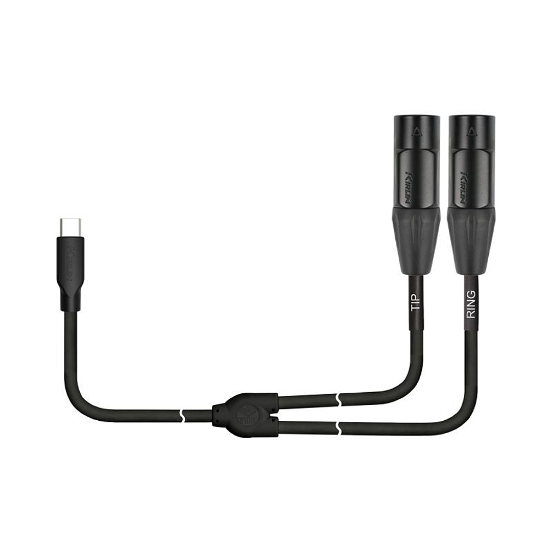 Cable USB C a 2 XLR Macho 2mts - Kirlin UY-C-390XE 2
