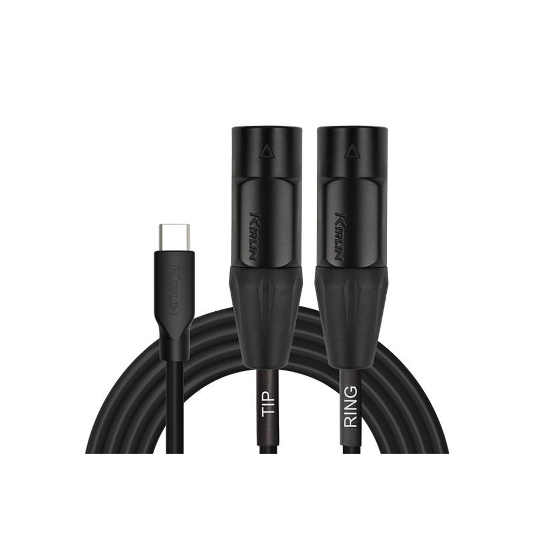 Cable USB C a 2 XLR Macho 2mts - Kirlin UY-C-390XE 1