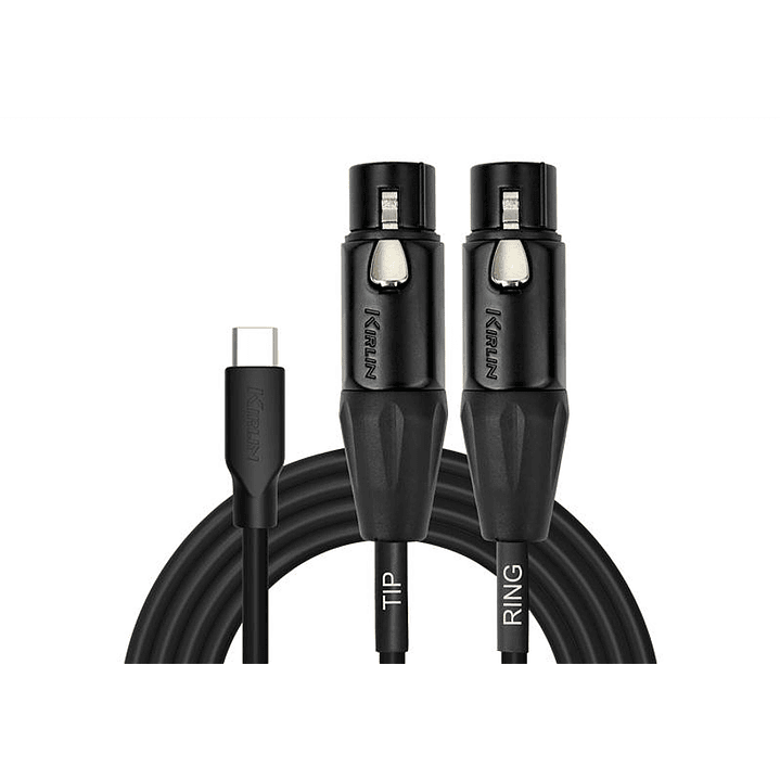 Cable USB C a 2 XLR Hembra 2mts - Kirlin UY-C-391XE 1