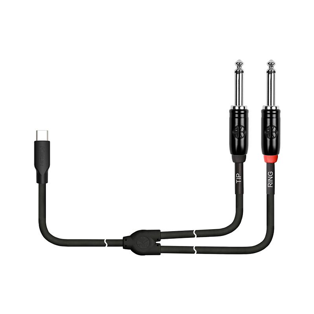 Cable USB C a 2 Plug TS - 2mts - Kirlin UY-C-392B 2