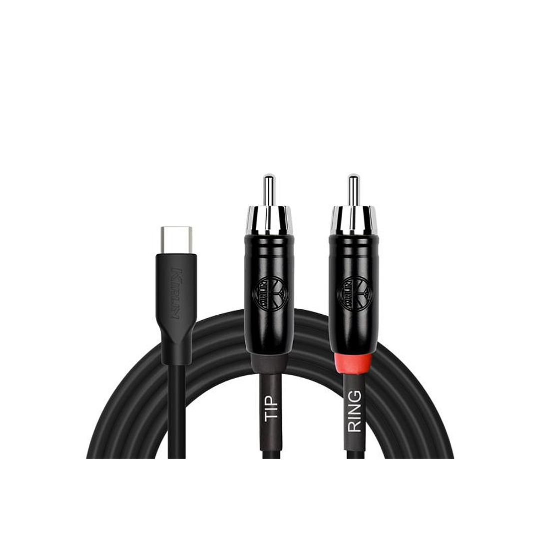 Cable USB C a 2 RCA 2mts - Kirlin UY-C-394B 1