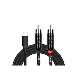 Cable USB C a 2 RCA 2mts - Kirlin UY-C-394B