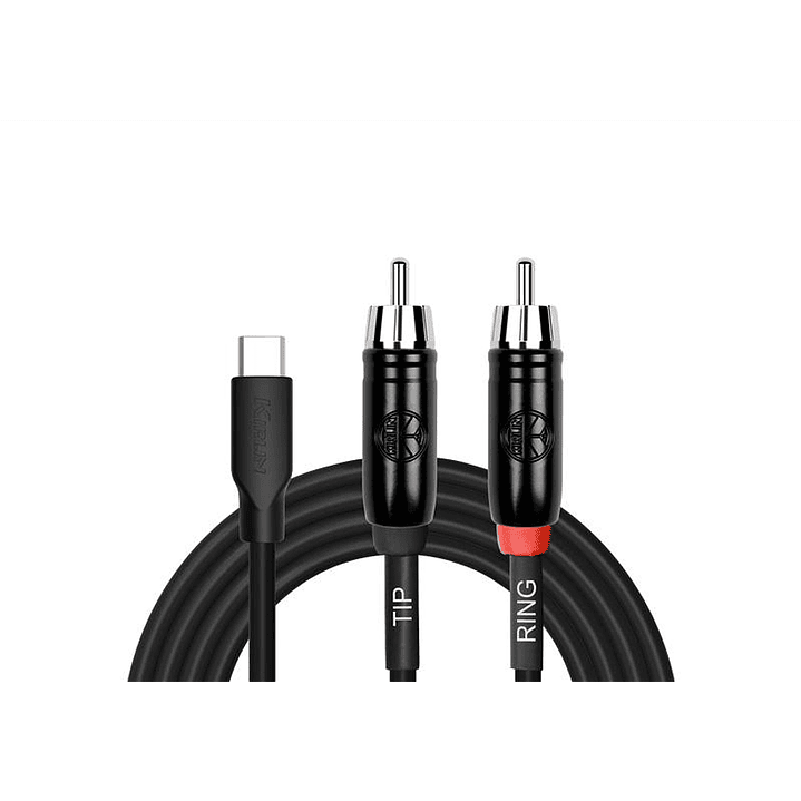 Cable USB C a 2 RCA 2mts - Kirlin UY-C-394B 1