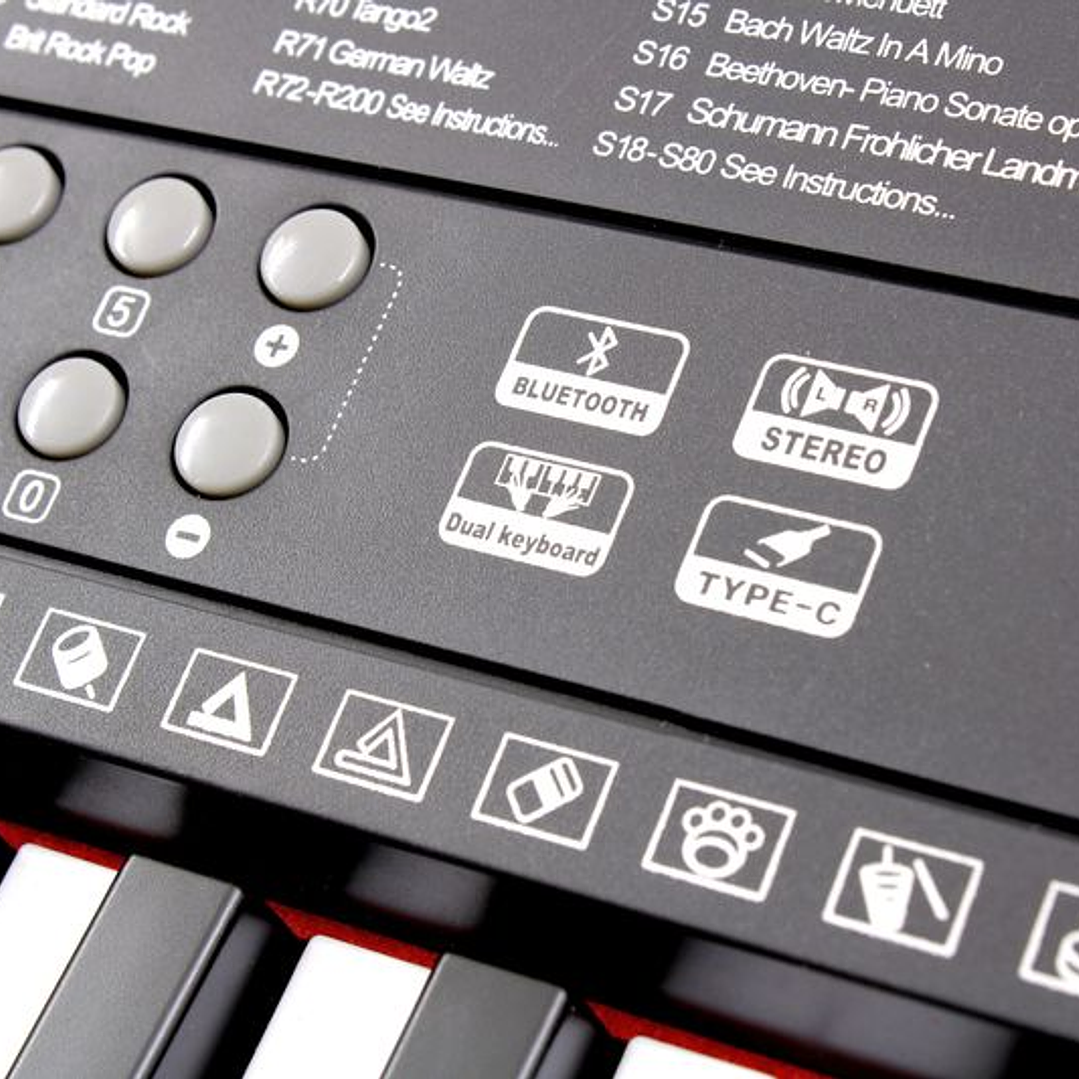 Teclado 61 teclas Walters WPK-683B (incluye funda y atril) 2