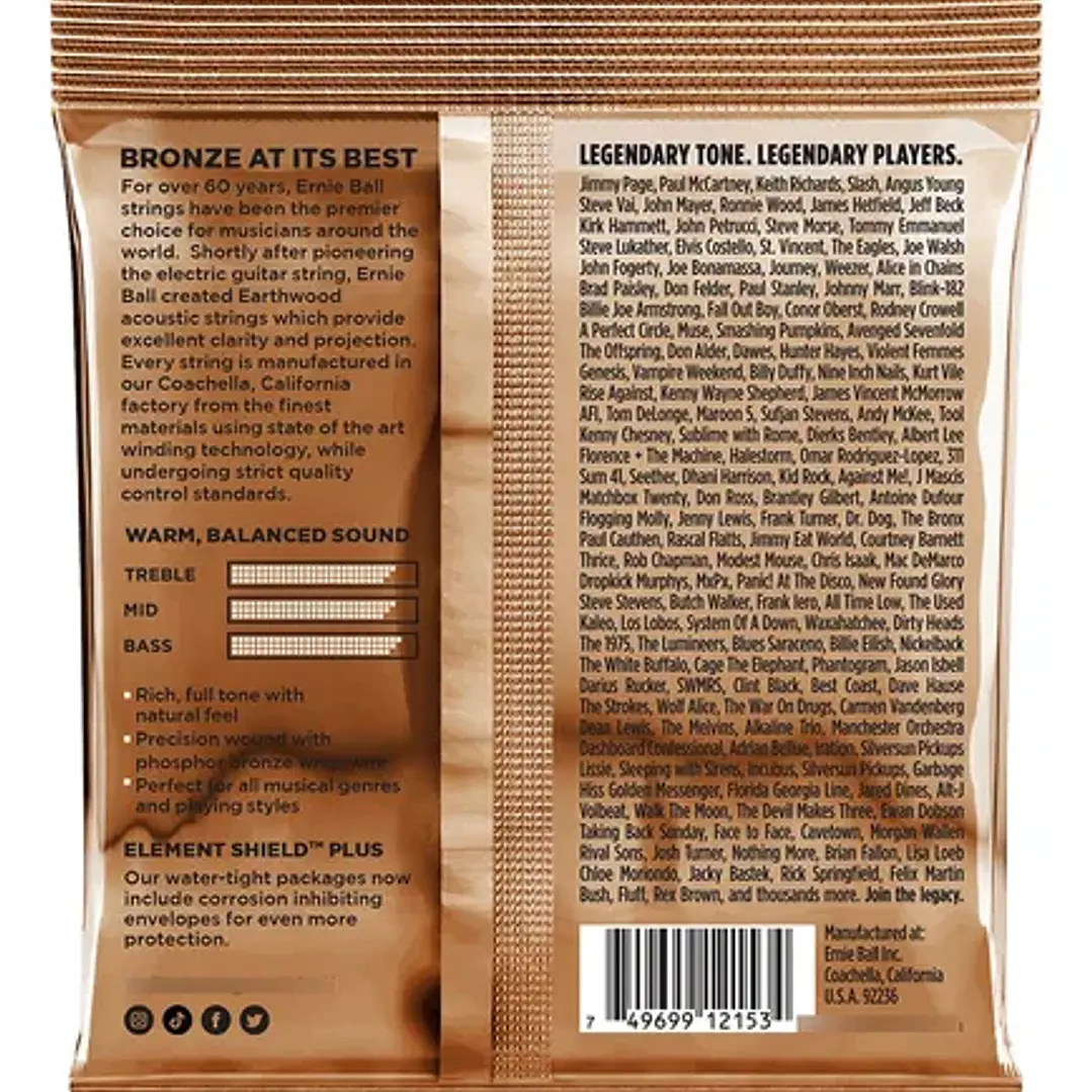 Cuerdas Guitarra Acústica 12 Cuerdas - Ernie Ball 2153 2