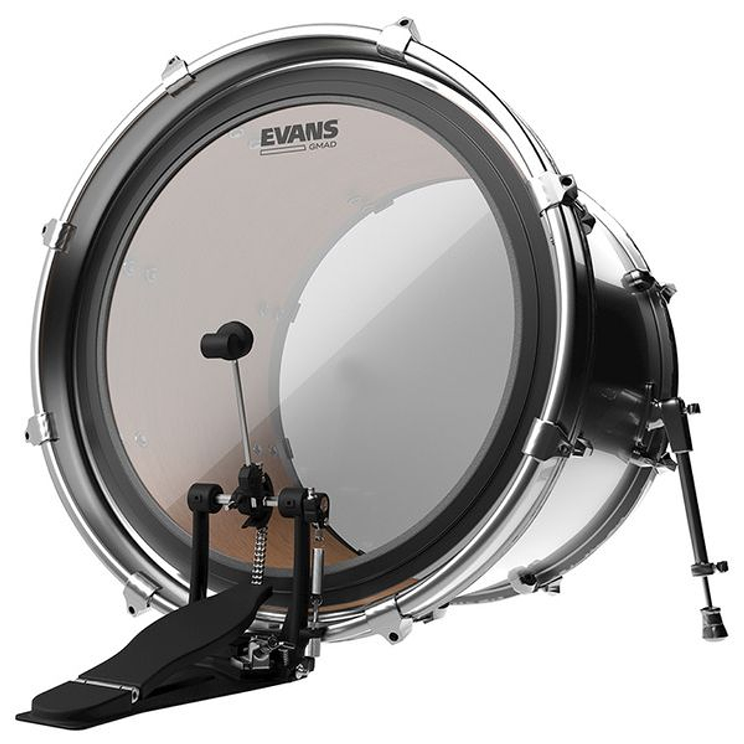 Parche De Bombo 20'' - Evans BD20GMAD - GMAD Transparente 3