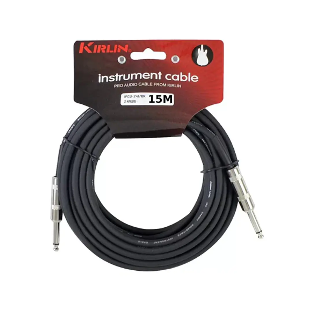 Cable guitarra Plug TS - 15 metros - Kirlin IPCV-241-15 1