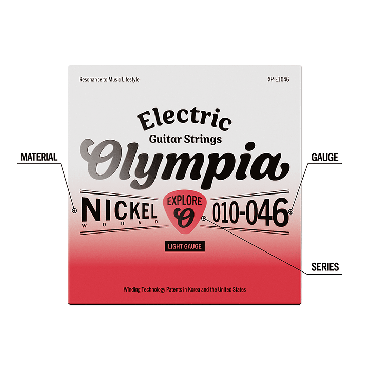 Cuerdas Guitarra Eléctrica - Olympia XP-E1046 2