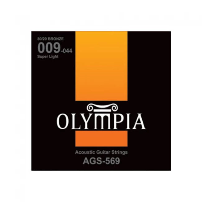 Cuerdas Metálicas Guitarra Acústica 09-44 - Olympia Ags569