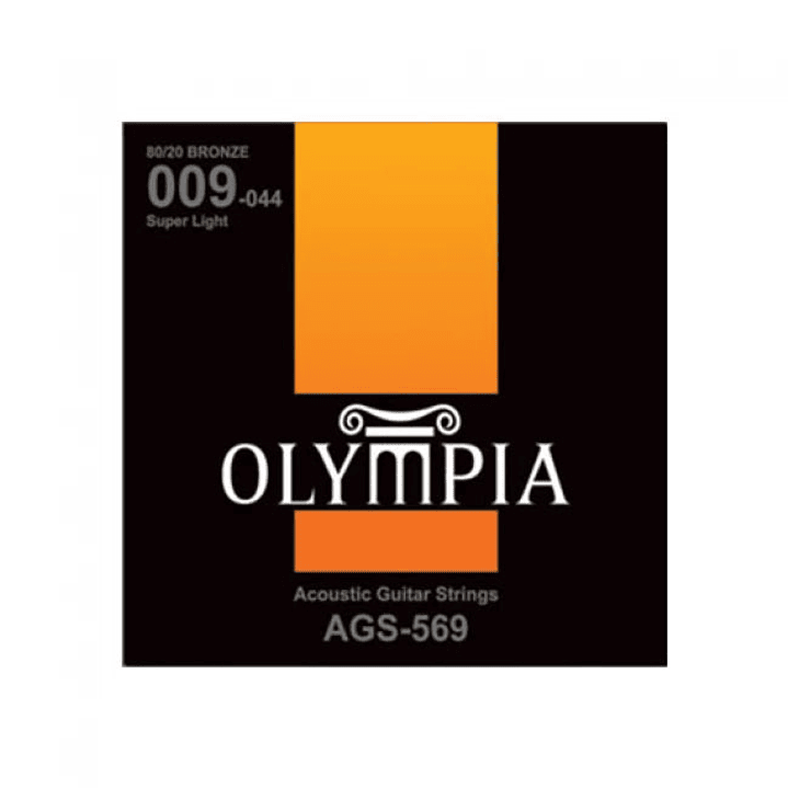 Cuerdas Metálicas Guitarra Acústica - Olympia Ags569 09-44 1