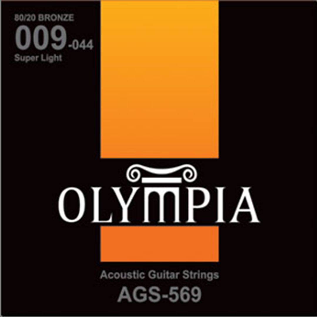 Cuerdas Metálicas Guitarra Acústica - Olympia Ags569 09-44 2