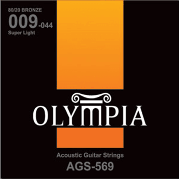 Cuerdas Metálicas Guitarra Acústica - Olympia Ags569 09-44 2