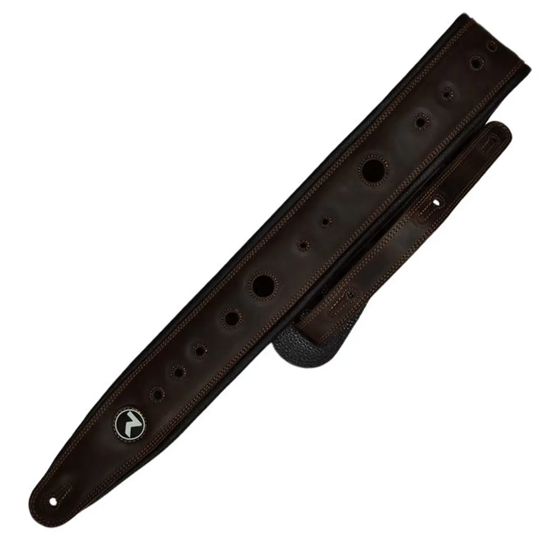 Correa para Guitarra/Bajo 3''  - Raven Straps Cosmos Black/Brown 1