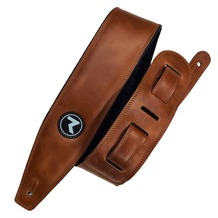 Correa para guitarra/bajo 3'' -  Raven Straps - Vintage Padded Whisky 2