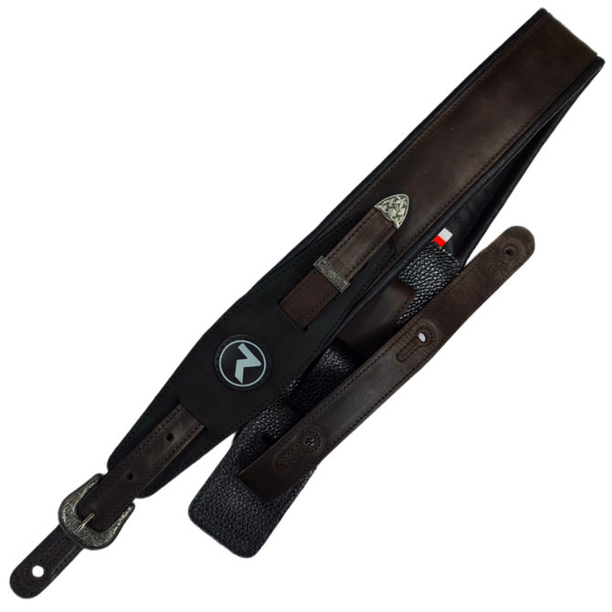 Correa para Guitarra/Bajo 3" - Raven Straps Texas Dark Brown