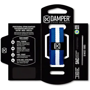 Fretwrap Damper Poliéster - Franjas Blue White