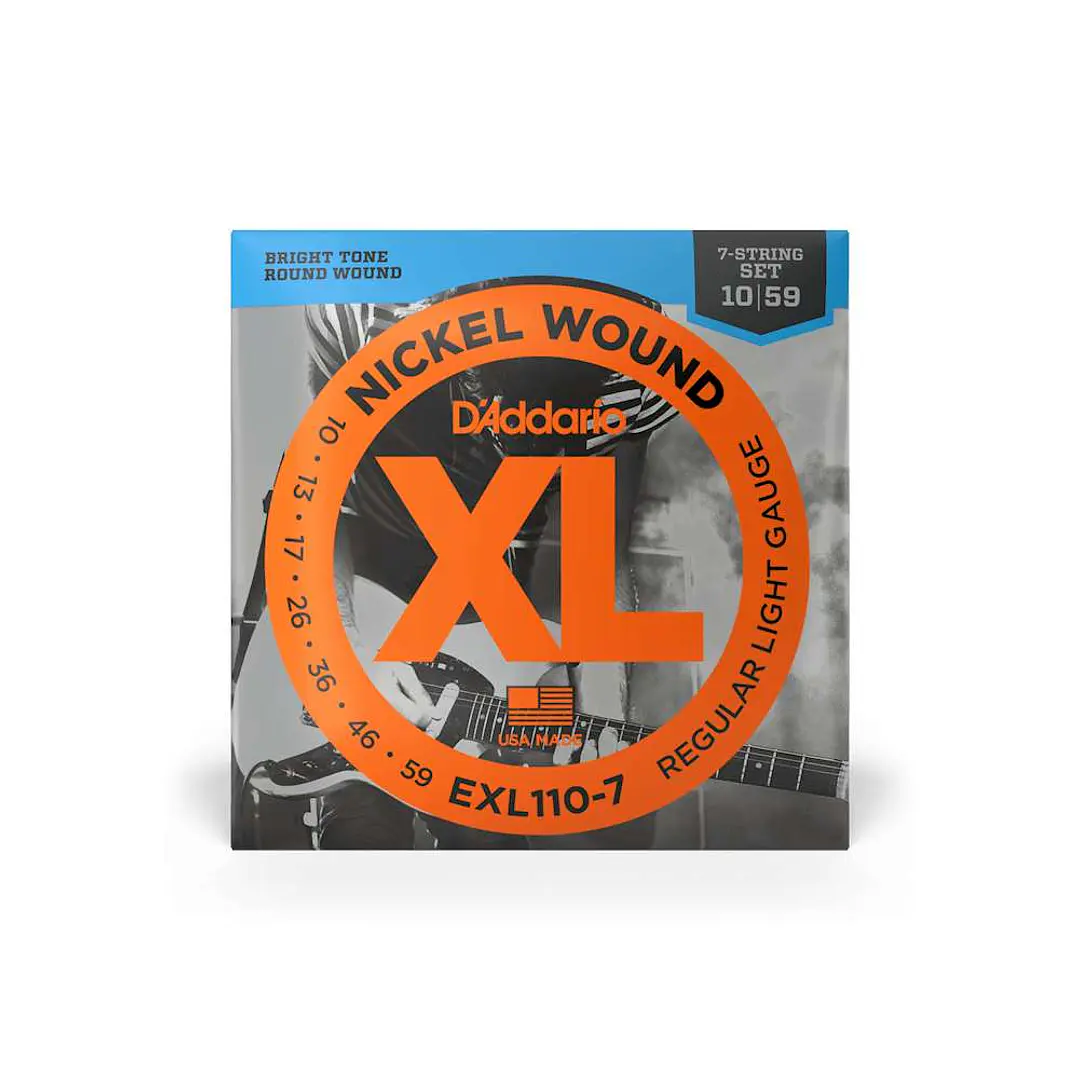 Cuerdas Guitarra Eléctrica 7 Cuerdas - D'addario EXL110-7 2