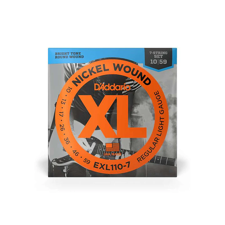 Cuerdas Guitarra Eléctrica 7 Cuerdas - D'addario EXL110-7 2