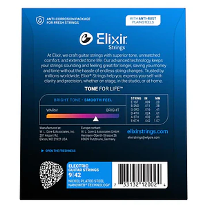 Cuerdas Guitarra Eléctrica - ELIXIR 12052 4