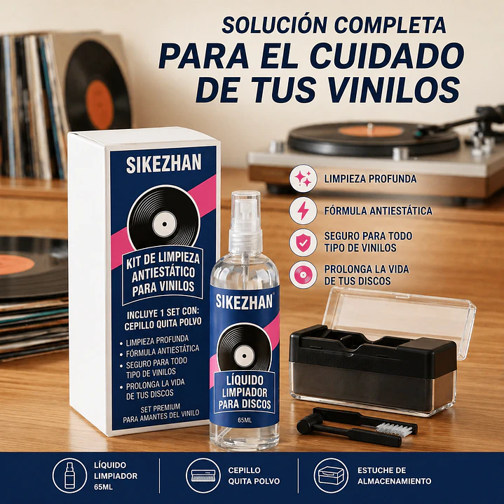 Kit de limpieza de vinilos - Sikezhan 4