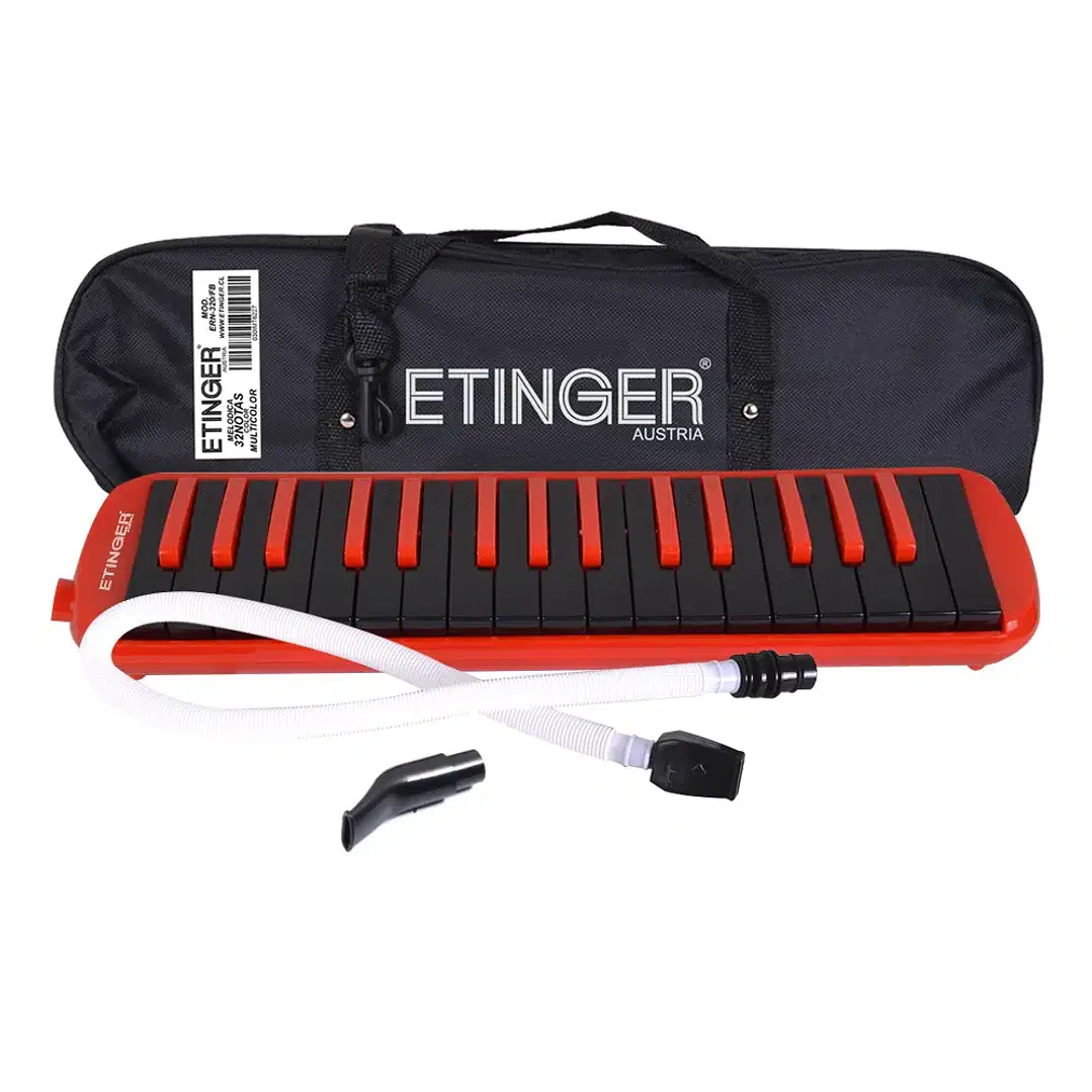 Melódica 32 notas  - Etinger ERN-320 - Negra/roja 2