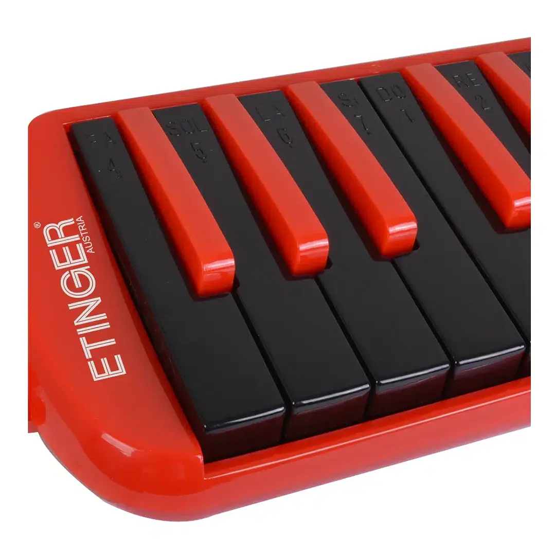 Melódica 32 notas  - Etinger ERN-320 - Negra/roja 3