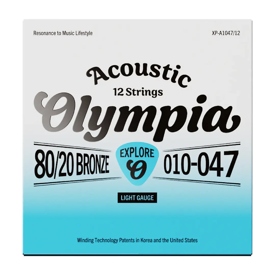 Cuerdas Guitarra Acústica 12 cuerdas - Olympia XP-A1047/12 1