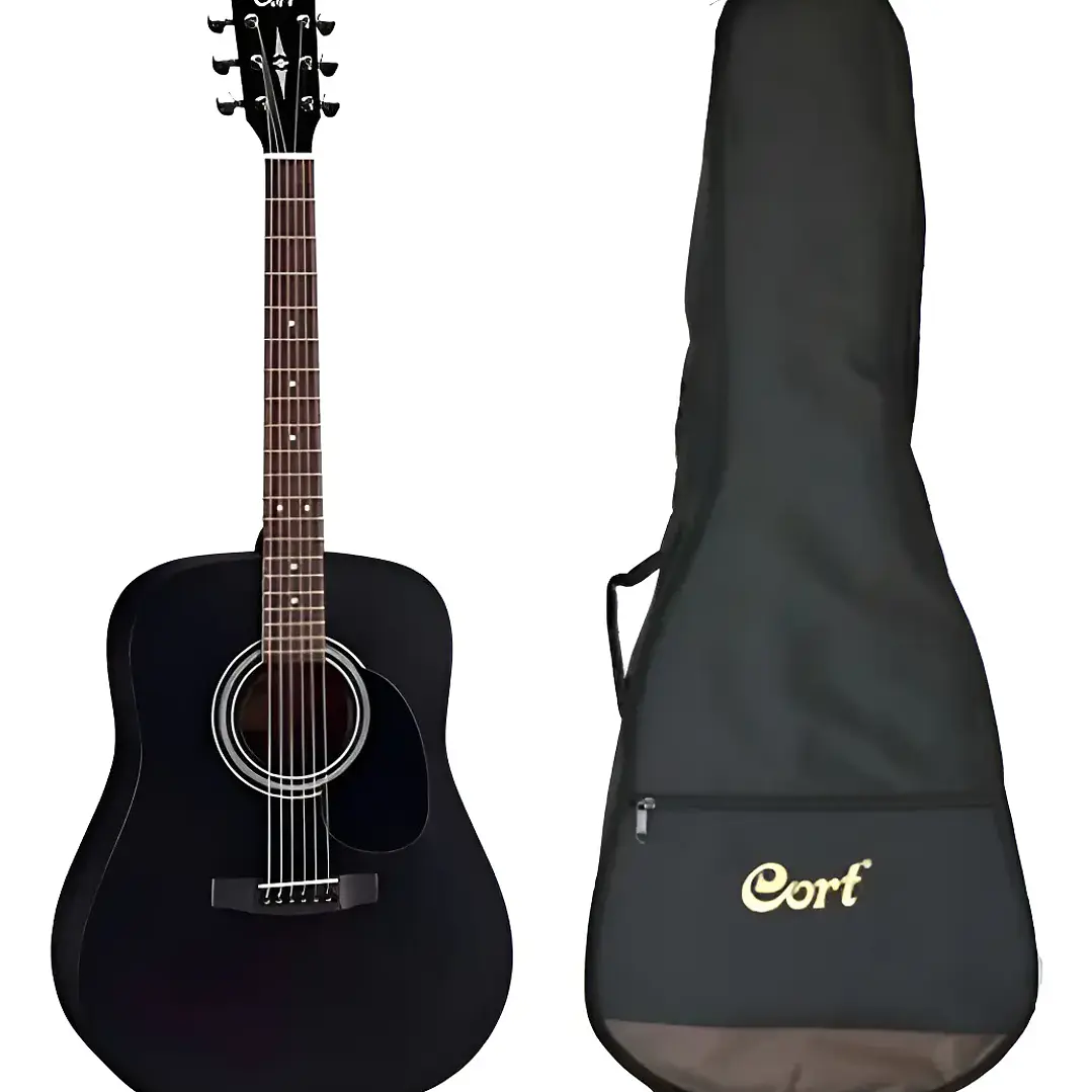 Guitarra Folk Acústica - Cort AF510 BKS - con Funda 4