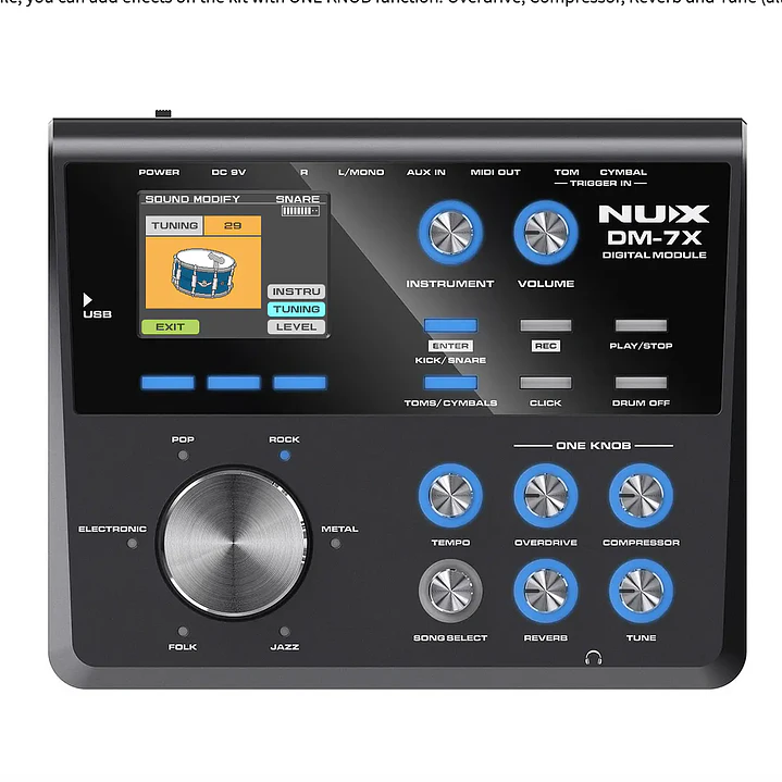 Bateria Electrónica - NUX DM-7X 4