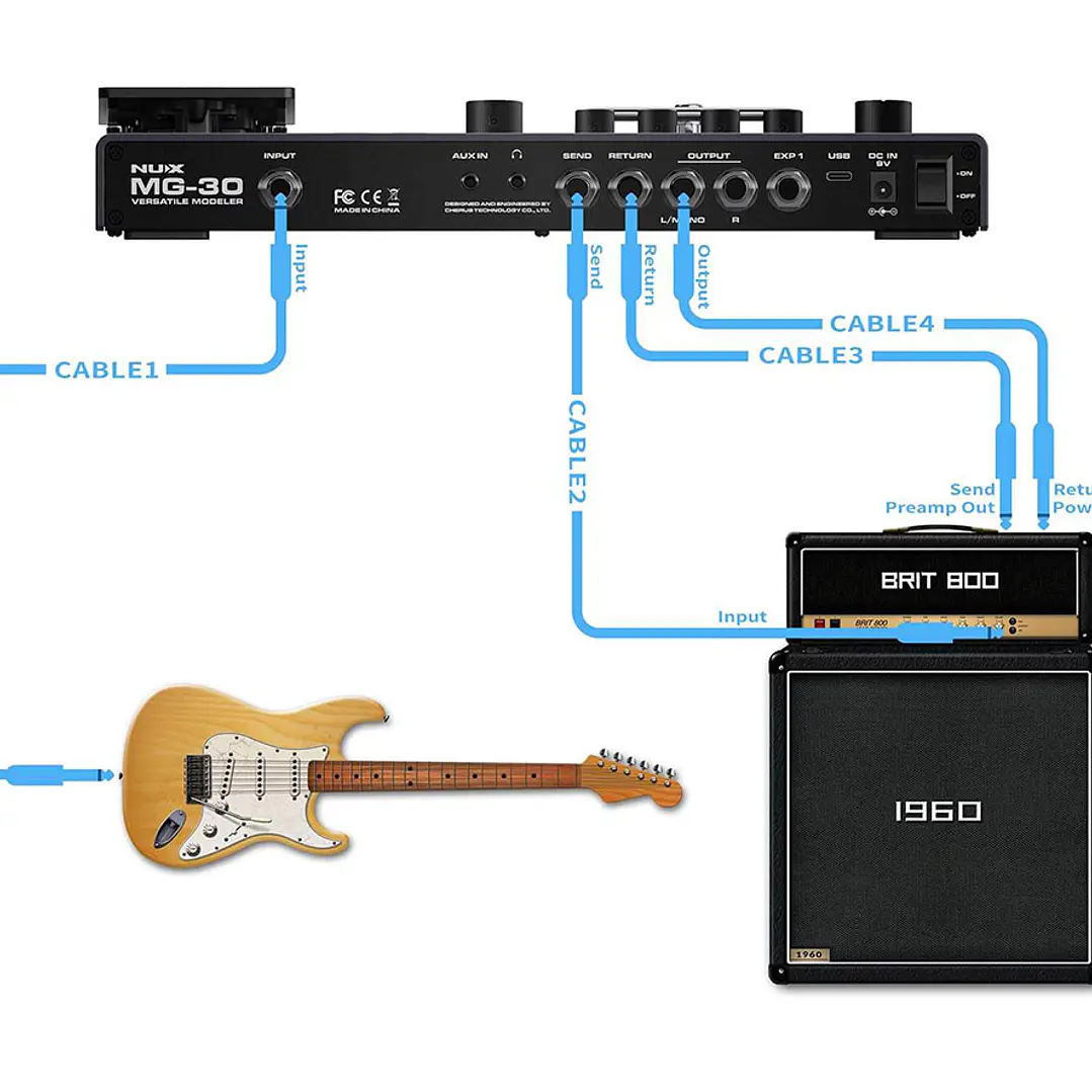 Pedalera Multiefecto Profesional - NUX MG-30 9