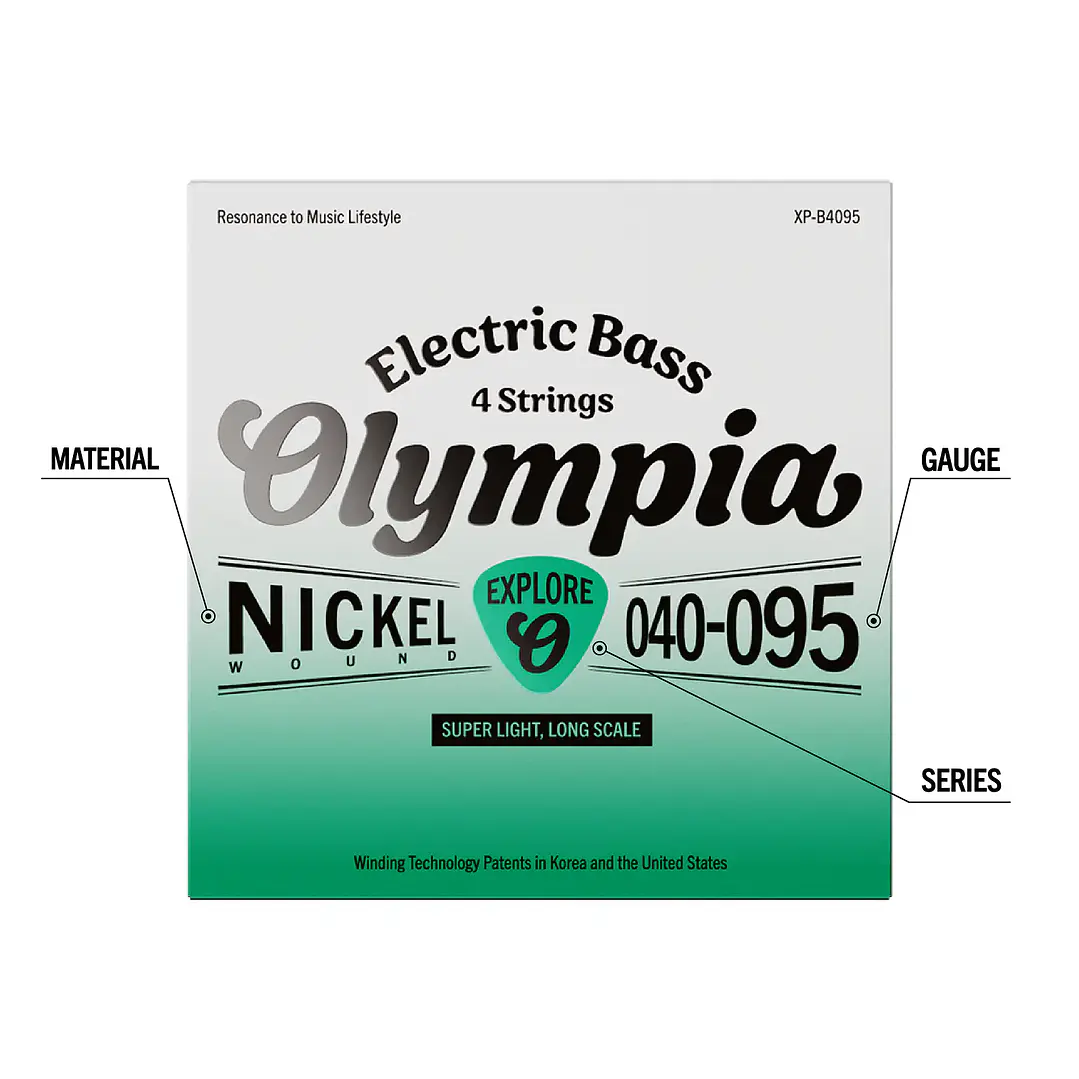 Cuerdas para bajo 4 cuerdas - Olympia XP-B4095 4
