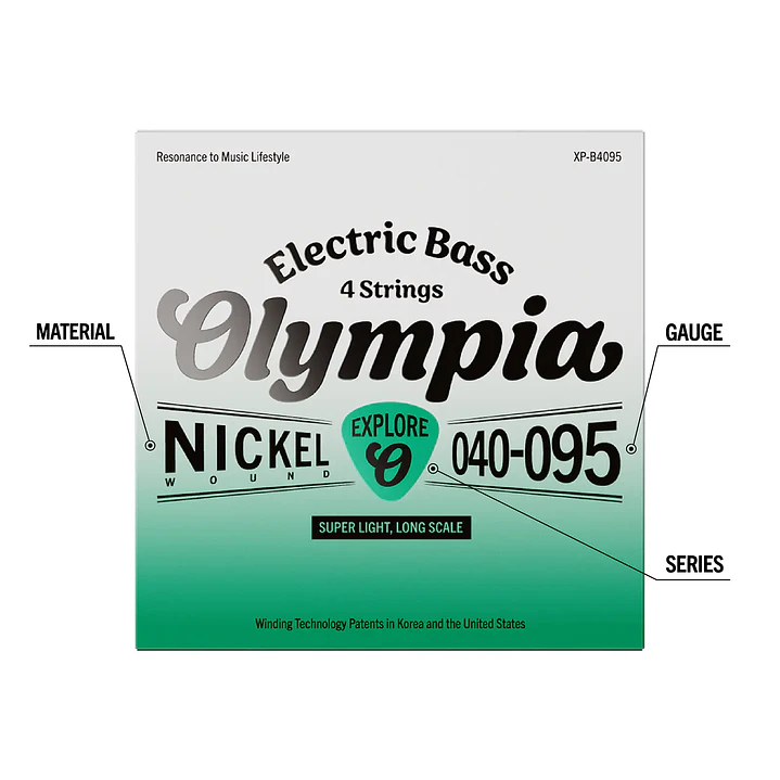 Cuerdas para bajo 4 cuerdas - Olympia XP-B4095 4
