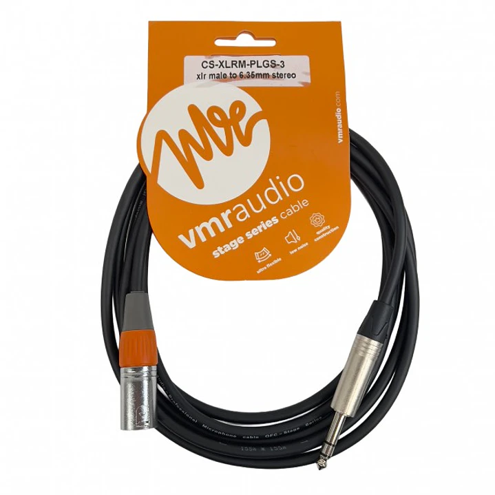 Cable TRS XLR (Macho) a Plug 3mts - VMR CS-XLRM-PLGS-3 1