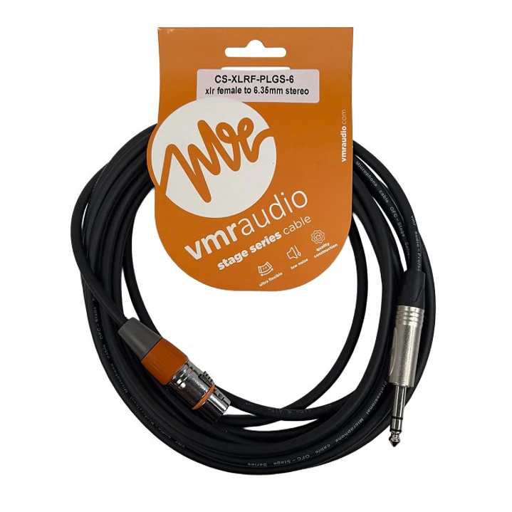Cable TRS XLR (hembra) a Plug 6mts - VMR CS-XLRF-PLGS-6 1