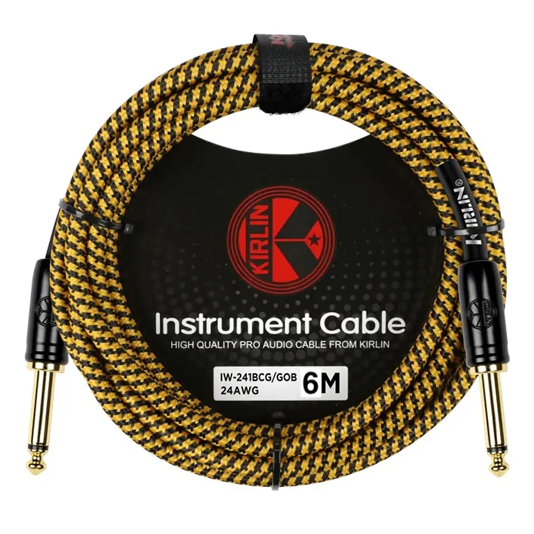 Cable de Instrumento 6m - Kirlin IW-241BCG-6 - Amarillo 1