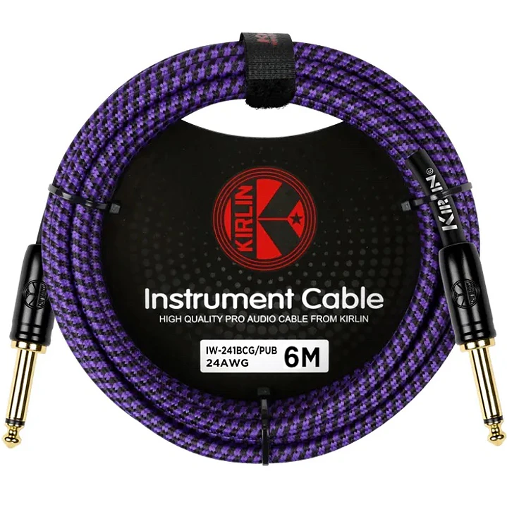 Cable de Instrumento 6m - Kirlin IW-241BCG-6 - Morado 1