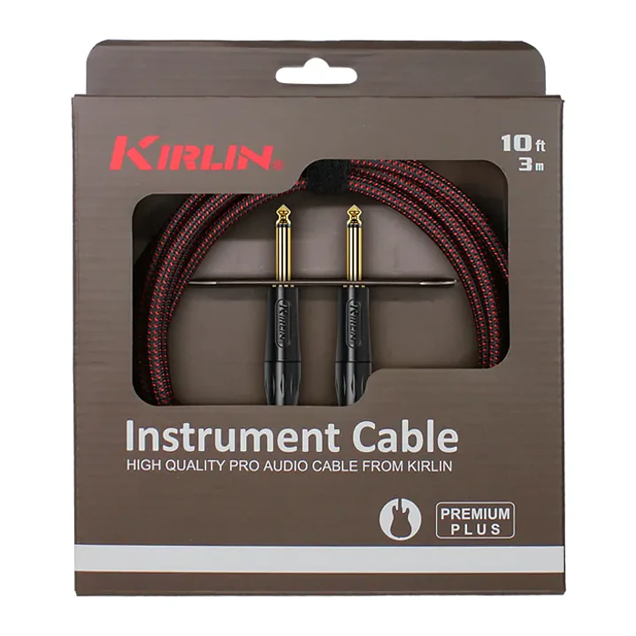 Cable de Instrumento Premium 3m  - Kirlin IWB-201BFG-3-WBR - Rojo 1