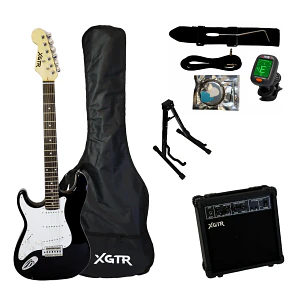 Pack Guitarra Eléctrica para Zurdos - XGTR ST111-LH BK