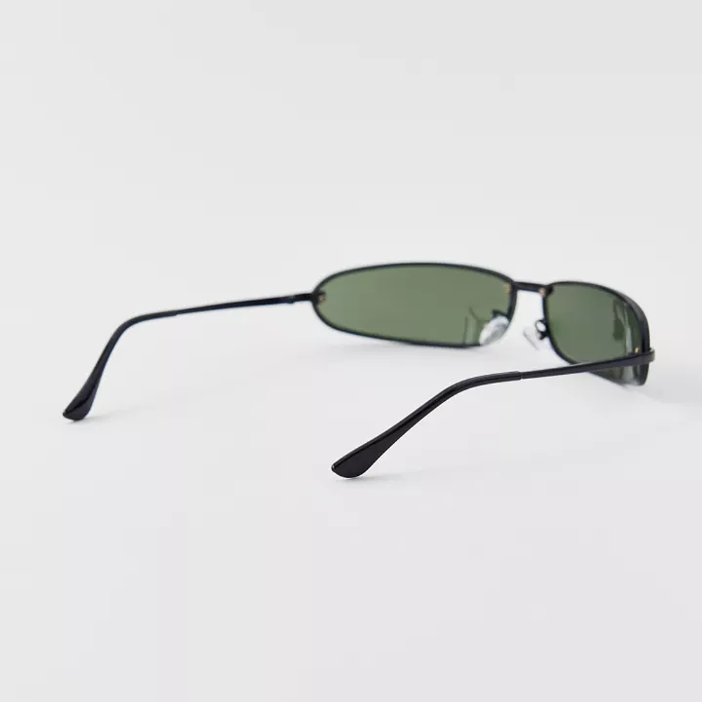 '90s Curved Rimless Shield Sunglasses 4