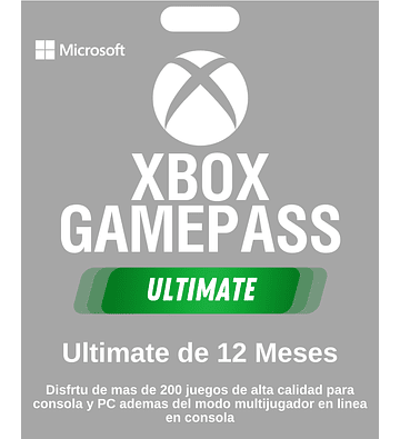 GamePass Ultimate - 12 MESES | Global