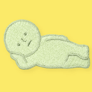 Parche bordado Smiski Lounging
