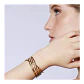 Pulsera rígida de 7 líneas en acero dorado - Miniatura 2